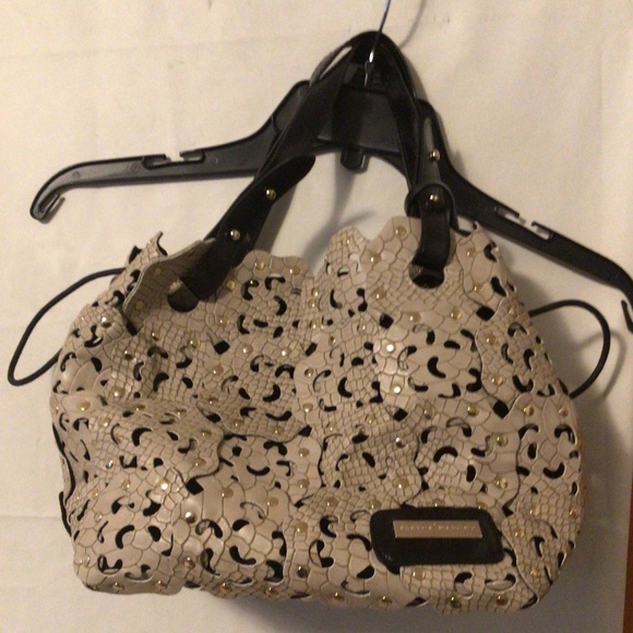 ALESSIA MASSIMO CUT OUT PATCH WITH METAL STUD ACCENTS - Picture 1 of 9